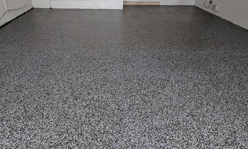 Charcoal Flake Garage Floor Epoxy By Integrity Finishes of Tampa Bay In ...